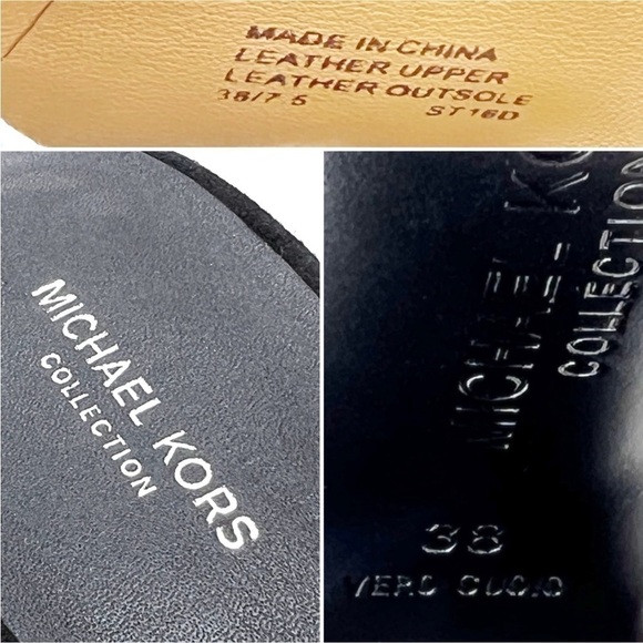 Michael Kors Collection Harley Platform Sandal Chunky Heels Black Suede Size 7.5 - Picture 8 of 10